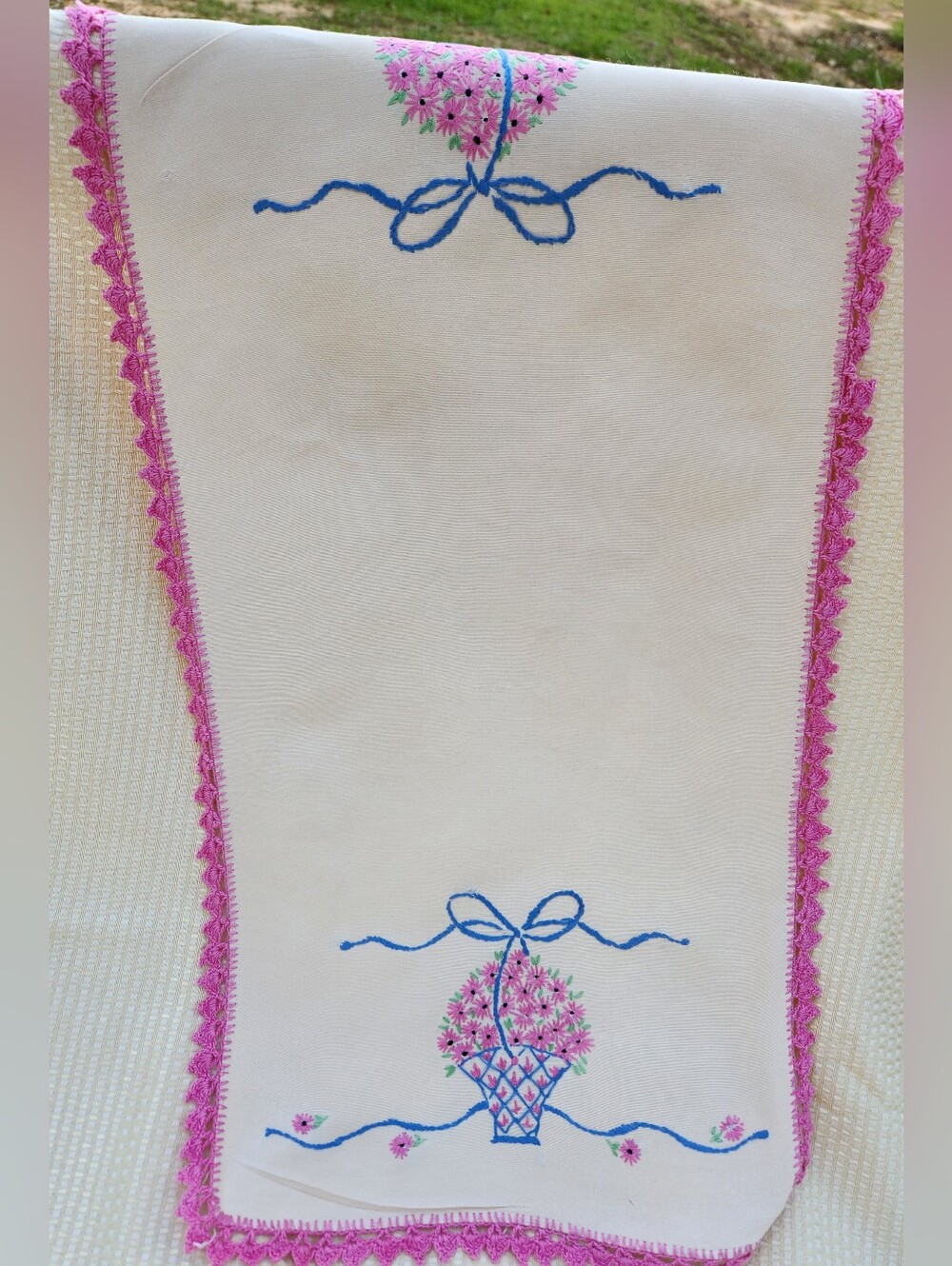 ANTIQUE TABLE RUNNER OR ACCENT PIECE